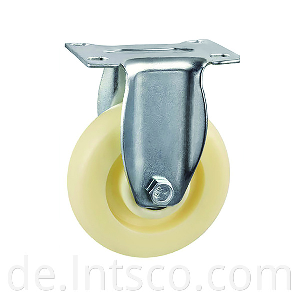 Medium Duty White Nylon Rigid Casters